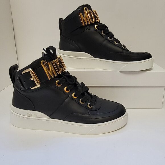 MOSCHINO Logo High-top Sneakers - Picture 2 of 13